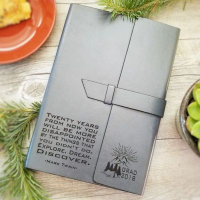 Explore. Dream. Discover. Graduation Grey Journal