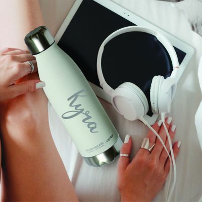 White Central Park Reusable Water Bottle 