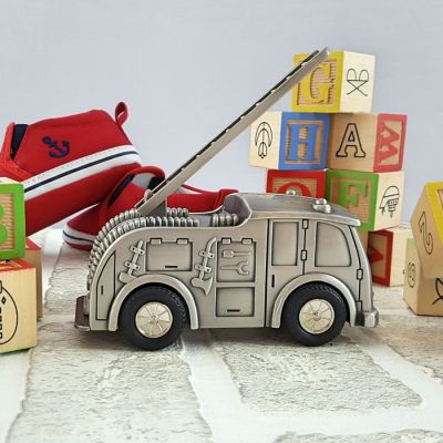 Fire Truck Money Bank With Personalization