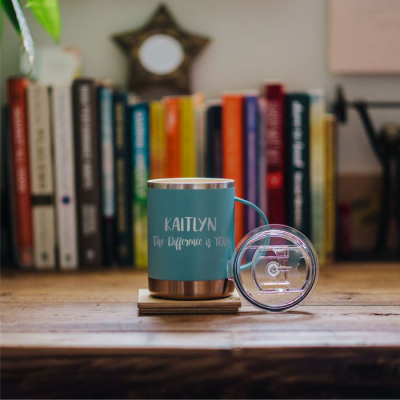 Ultimate Handled Mug in Modern Fonts - Blue