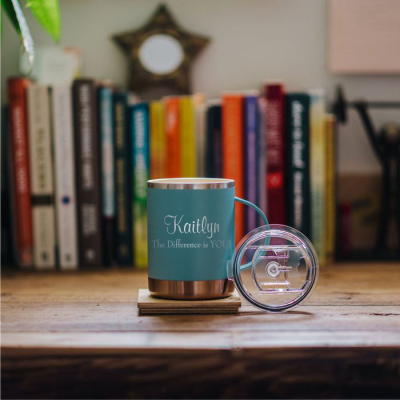 Ultimate Handled Mug in Traditional Fonts - Blue