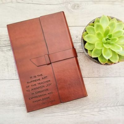 The Supreme Teacher Brown Journal with Strap