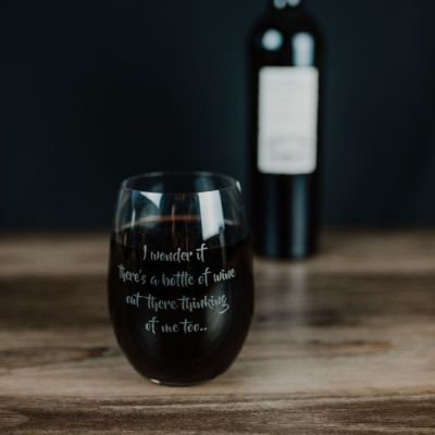 PUR CRYSTAL STEMLESS WINE WITH PERSONAL MESSAGE