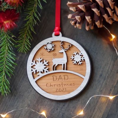 Grey Reindeer Ornament