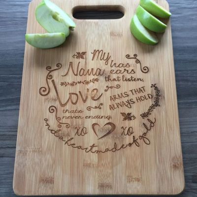 Family Circle Bamboo Cutting Board for Mom