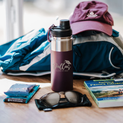 Personalized Graduation Burgundy Alpine Water Bottle