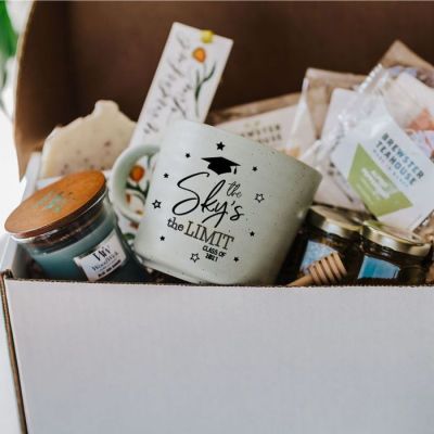 Wonderful You - The Giving Box For Graduates with Engraved Seafoam Green Stoneware Mug