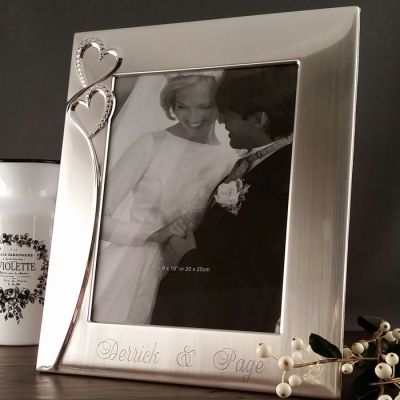 Heart Crystal Frame 8x10 with Personalization 