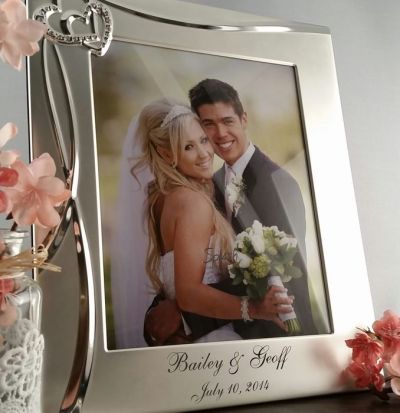 Two Tone Double Heart Frame 8X10 photo