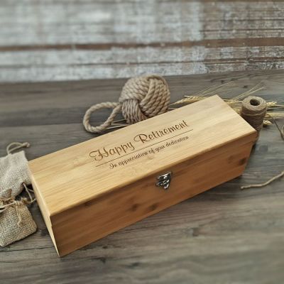 Bamboo Wine Box with Personalization