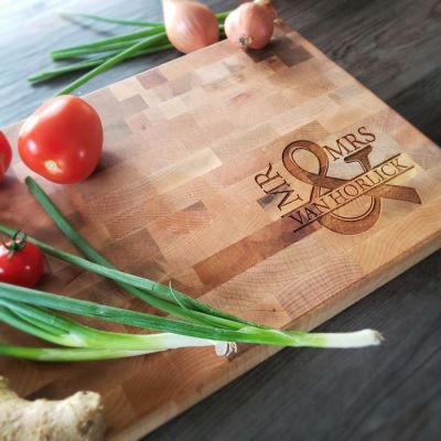 Family Name Themed Personalized Maple Butcher Block