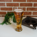 pilsner glass, custom pilsner glass, personalized pilsner mug, modern font engraving, engraved pilsner glass, unique beer gift, custom glassware, personalized drinkware, dishwasher safe glass, tall beer glass