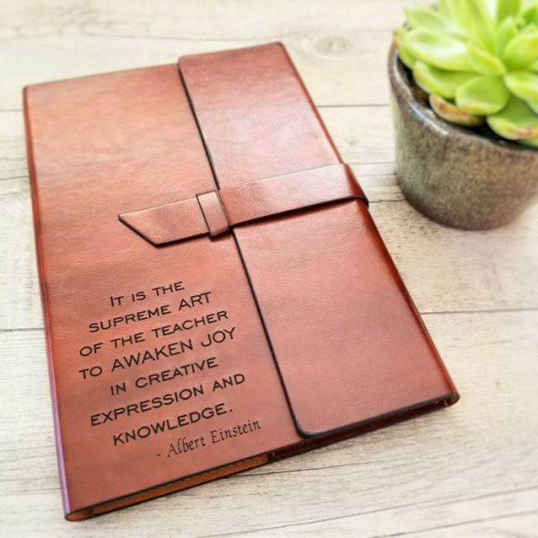 The Supreme Teacher Brown Journal with Strap