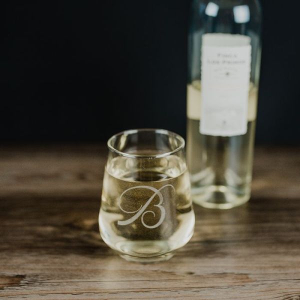 Allegra Stemless Wine Glass With Personal Message