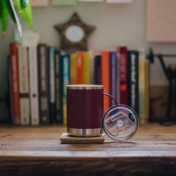 best stainless steel coffee mug with lid and handle