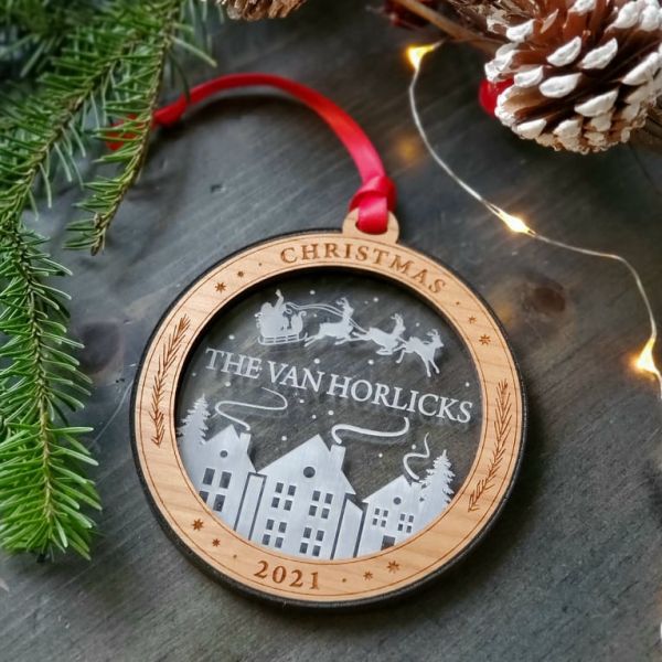 Santa's Night Before Christmas Ornament
