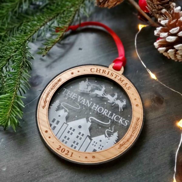 Santa's Night Before Christmas Ornament