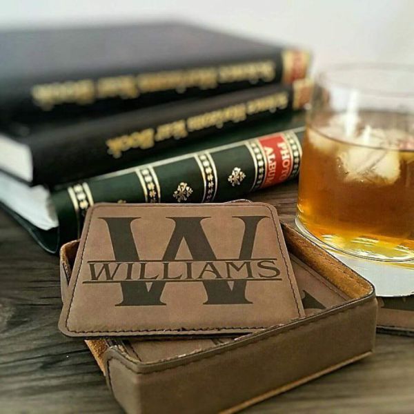Classic name design coasters