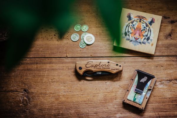 Graduation Wood Handle Pocket Knife