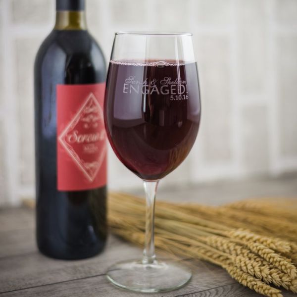 Wine Glass for Wedding and Engagement