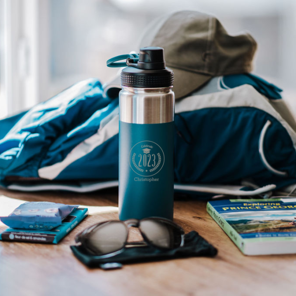 Personalized Graduation Blue Alpine Water Bottle