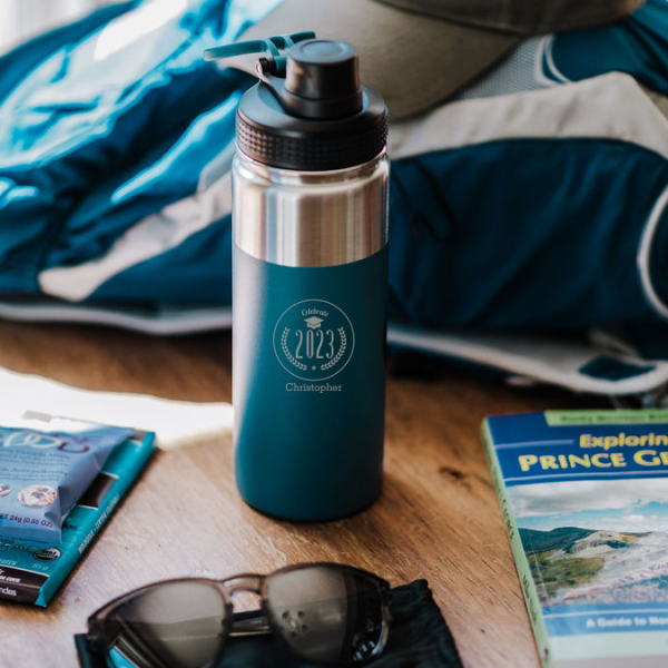 Personalized Graduation Blue Alpine Water Bottle