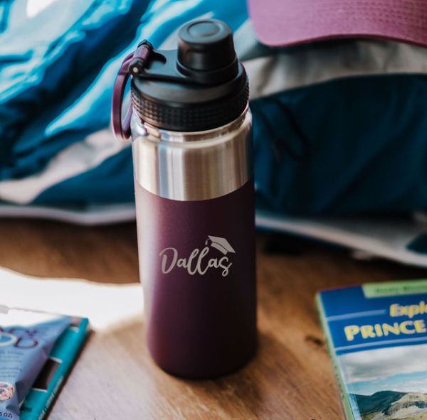 Personalized Graduation Burgundy Alpine Water Bottle