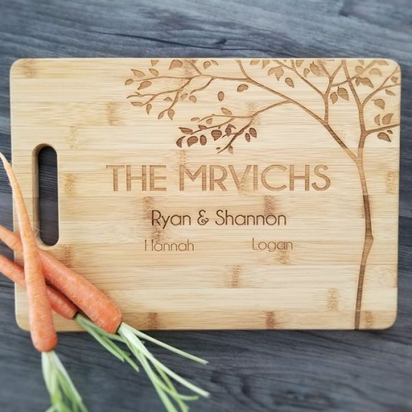Family Tree Bamboo Cutting Board
