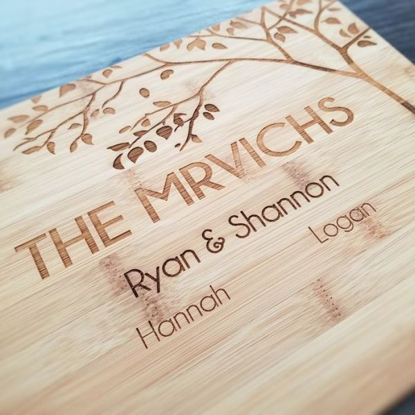 Family Tree Bamboo Cutting Board
