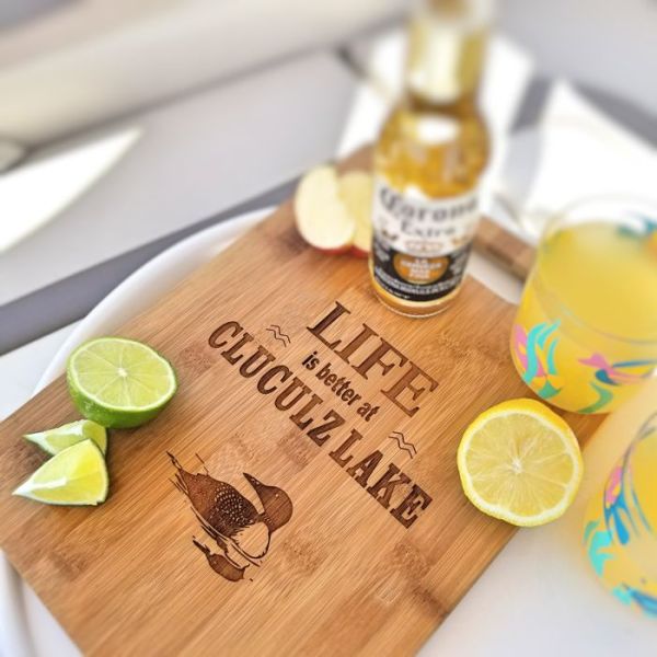 Life Is Better at the Lake Bamboo Cutting Board