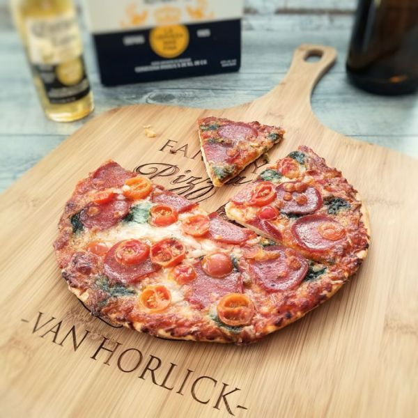 Family & Pizza Bamboo Pizza Board
