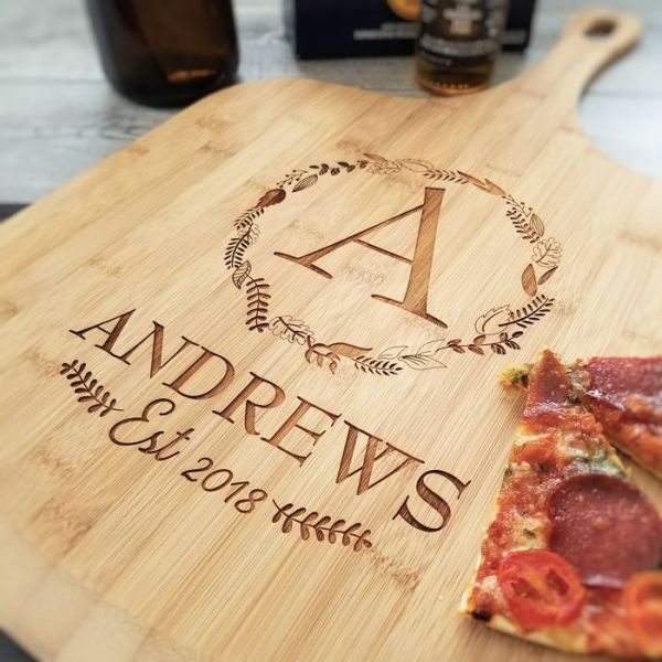 Family Name Bamboo Pizza Board