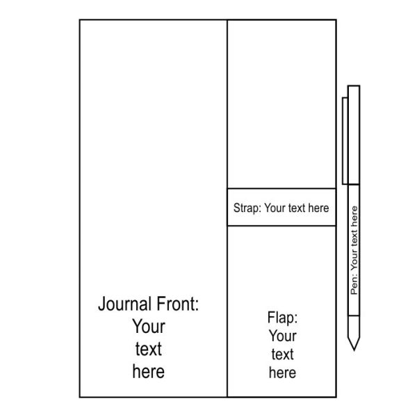 BROWN REFILLABLE JOURNAL AND PEN BOX SET WITH PERSONALIZATION