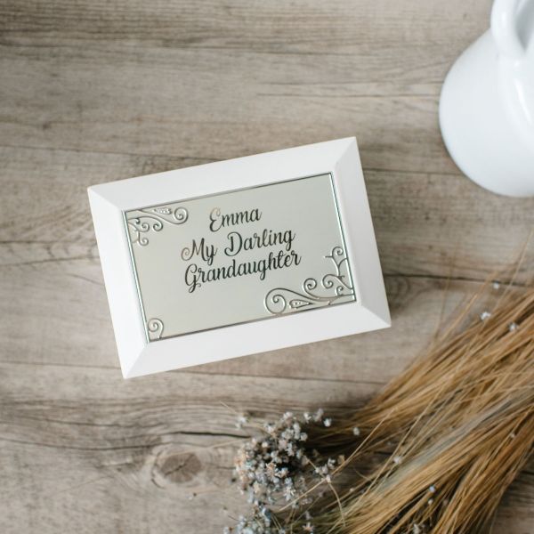 Engraved Filigree Jewelry Box with drawer