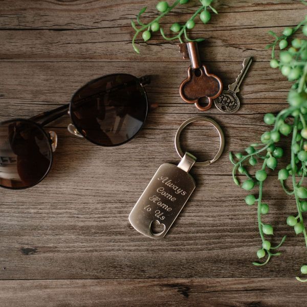 Personalized Heart Cut Out Keychain