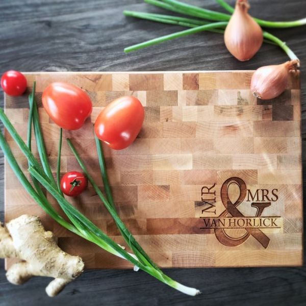 Family Name Themed Personalized Maple Butcher Block