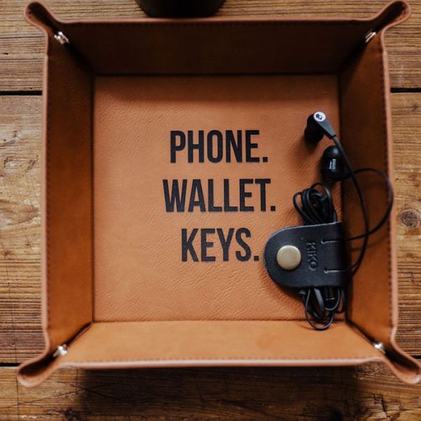 The Giving Box - Personalized Black Tumbler and Catch All Tray 