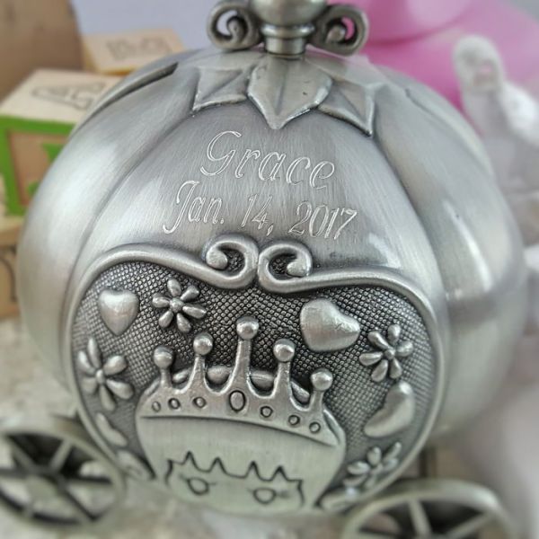 Pumpkin Carriage Money Bank with Personalization