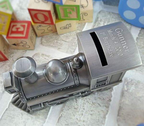 Train Coin Bank with Personalization