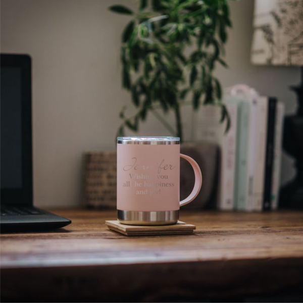 Ultimate Handled Mug in Modern Fonts - Pink