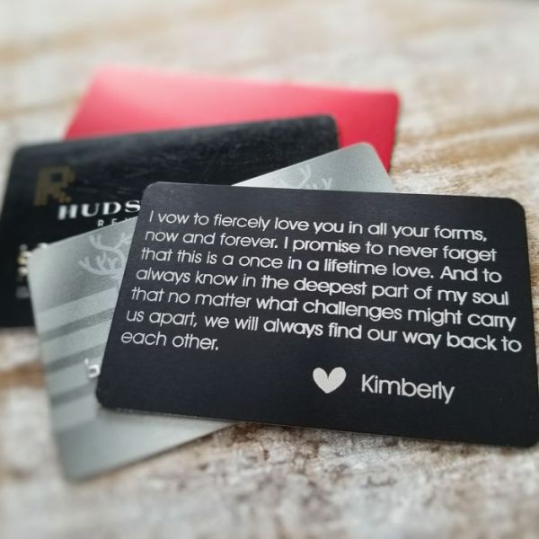 Personalized Wallet Card - Promise Of Love