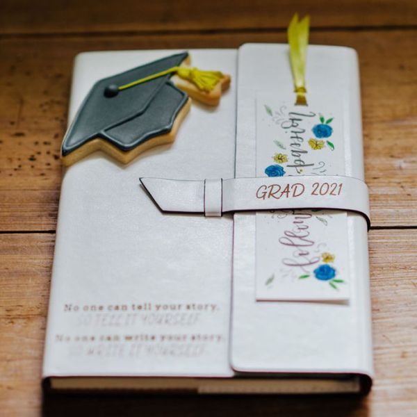 The Giving Box - Follow Your Passion Grad - Personalized Journal and White Tumbler