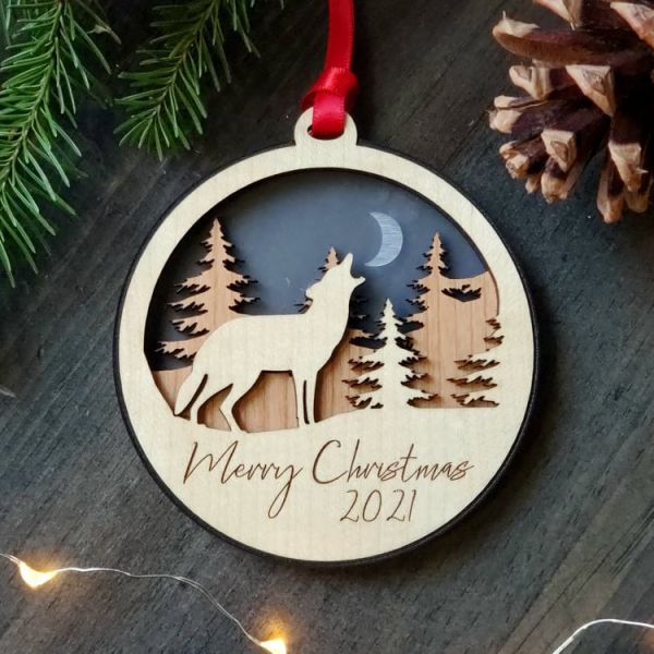 Howling Wolf Ornament