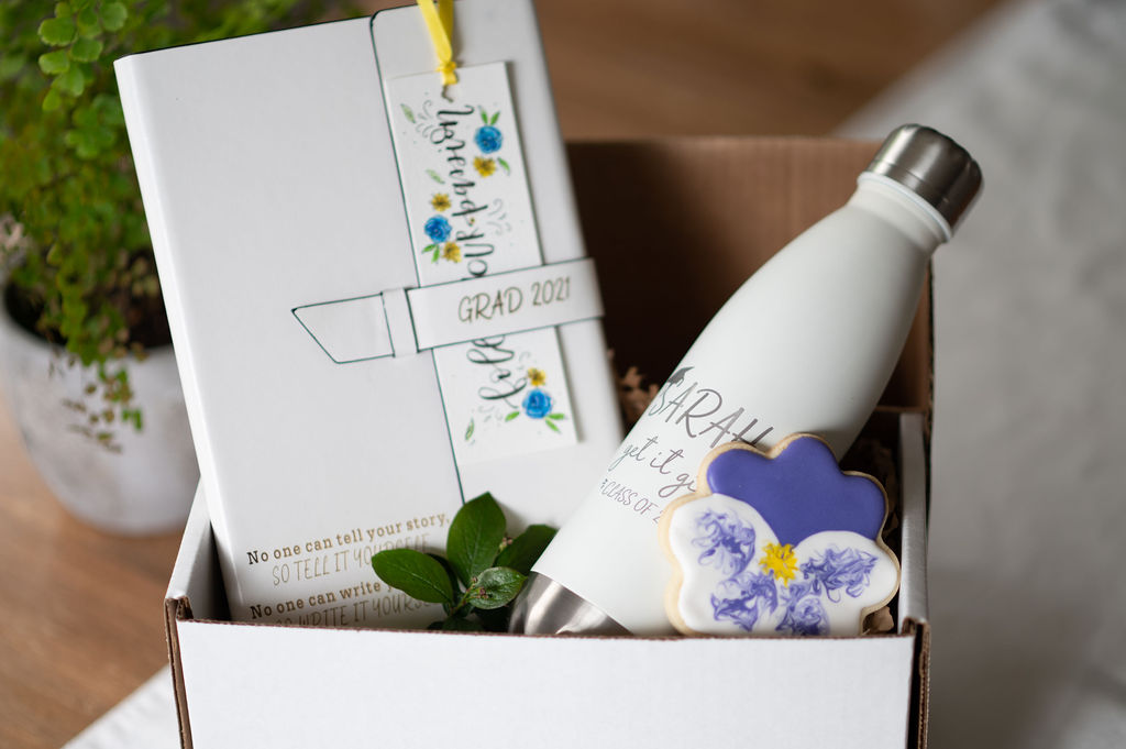 The Giving Box by Van Horlick's Engraved Journal and Water Bottle